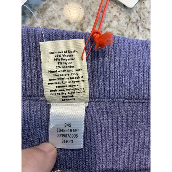 open edit | RIB ZIP FRONT SWEATER KNIT SKIRT XS Purple Lavender - Picture 8 of 11